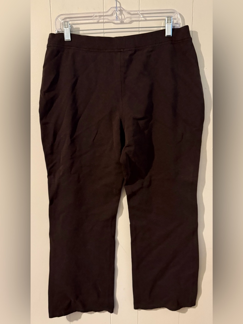 Talbots Dark Brown Stretch Knit Capris, Size M